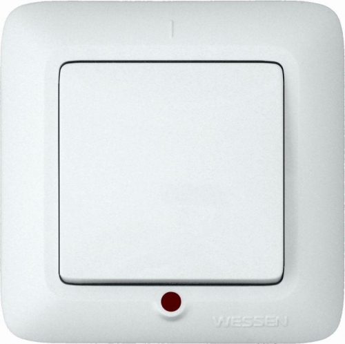 Выключатель 1-кл. СП Прима 6А IP20 с индик. бел. (опт. упак) SchE S16-053-B 10639