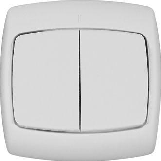 Выключатель 2-кл. СП Рондо 6А IP20 бел. SchE С56-052 S56-052-BI (С56-052-би) 11891