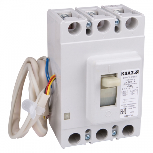 Выключатель автоматический ВА04-36-341810-63А-800-440DC-НР110AC/DC-УХЛ3 КЭАЗ 272915 1252622