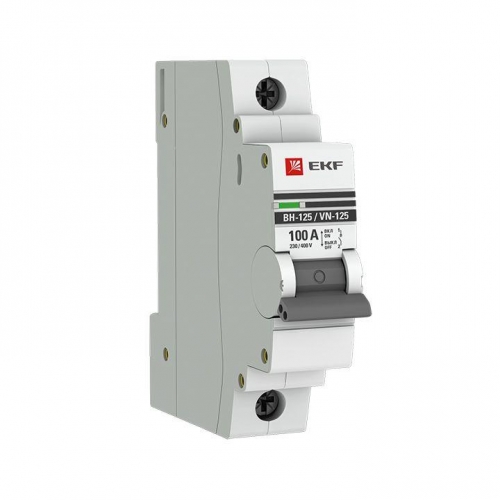Выключатель нагрузки 1п 100А ВН-125 PROxima EKF SL125-1-100-pro 326075