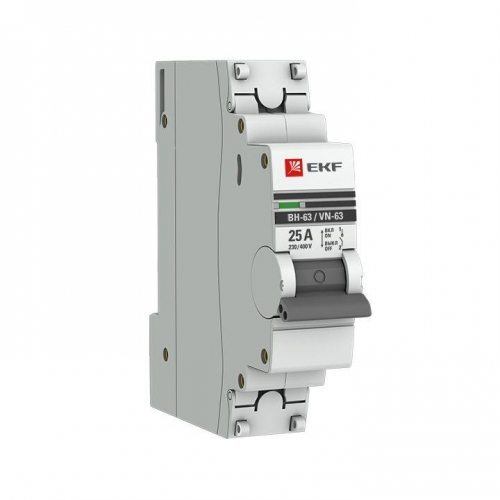 Выключатель нагрузки 1п 25А ВН-63 PROxima EKF SL63-1-25-pro 326055