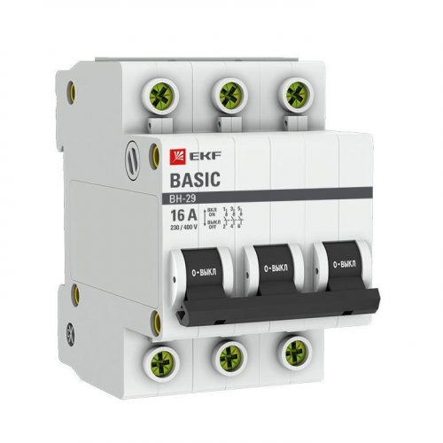 Выключатель нагрузки 3п 16А ВН-29 Basic EKF SL29-3-16-bas 1223403