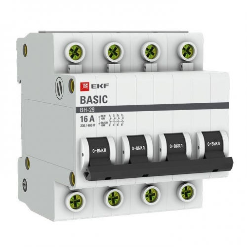 Выключатель нагрузки 4п 16А ВН-29 Basic EKF SL29-4-16-bas 1223407