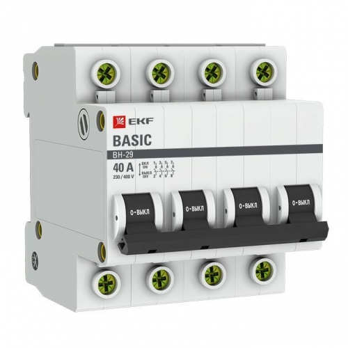 Выключатель нагрузки 4п 40А ВН-29 Basic EKF SL29-4-40-bas 1223409
