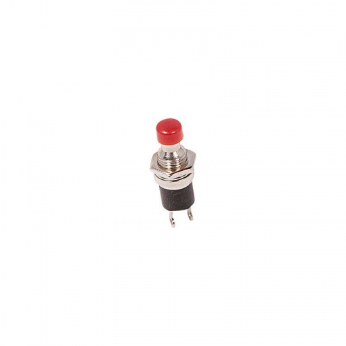 Выключатель-кнопка металл 220В 2А (2с) (ON)-OFF d7.2 красн. Micro (RWD-301 PBS-10B) Rexant 36-3310 499681