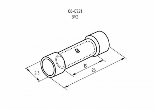 Гильза соединительная изолированная VB 2 (уп.100шт) Rexant 08-0721 275348