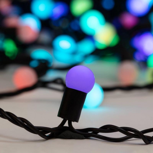 Гирлянда "LED ШАРИКИ" 20мх1.75см 200LED 48Вт 220В IP44 24В мульти. NEON-NIGHT 303-529 162048