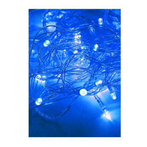 Гирлянда 10.8м (9.3+1.5) 100LED син. прозр. провод 8 режимов мигания IP20 син. Космос KOC_GIR100LED_B 273556