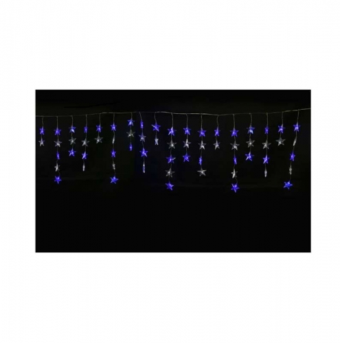 Гирлянда занавес светодиодная "Звездочки-1" ULD-E5505-196/DTK WHITE-BLUE STARS-1 бел. и син. 56LED 5.5х0.5м IP20 Uniel UL-00001410 444095