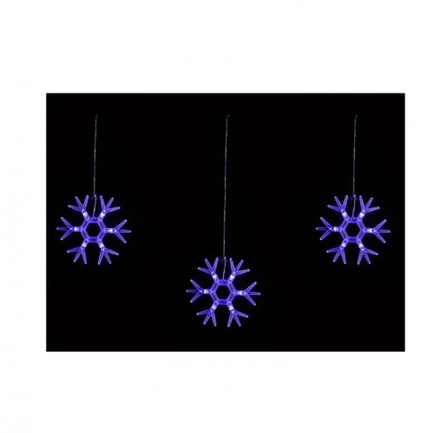 Гирлянда светодиодная "Снежинки-1" ULD-E1503-036/DTA BLUE IP20 SNOWFLAKES-1 1.5х3м 6 подвесов 36LED Uniel UL-00001406 440104