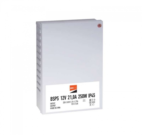Драйвер BSPS 12В 21A=250Вт брызгозащ. IP45 JazzWay 4690601001245 262868
