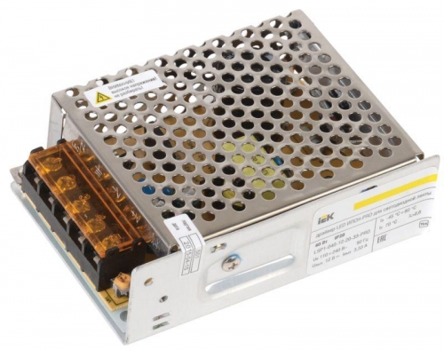 Драйвер LED ИПСН-PRO 5050 40Вт 12В блок-клеммы IP20 ИЭК LSP1-040-12-20-33-PRO 342213