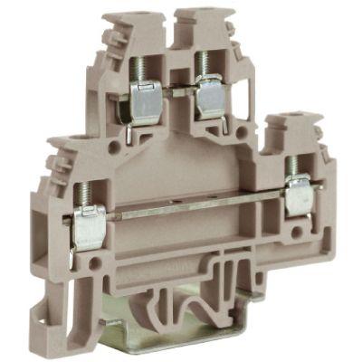 Зажим проходной 2-х уровн. DAS.4GR 4кв.мм сер. ДКС ZDS100GR-RET 466008