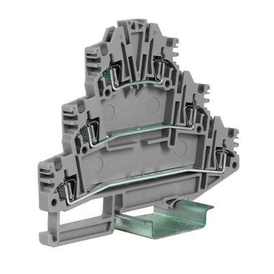 Зажим пружинный HLD.2/GR 3-х-уровн. 2.5кв.мм. сер. ДКС ZHL200GR 1009176