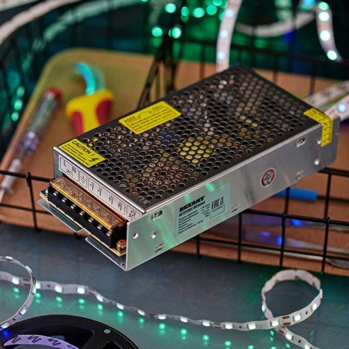 Источник питания для LED модулей и линеек 12В 150Вт с разъемами под винт IP23 Rexant 200-150-1 247442