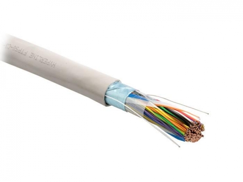Кабель FUTP50-C3-S24-IN-LSZH-GY (FTP50-C3-SOLID-INDOOR-LSZH) витая пара F/UTP кат. 3; 50 пар (24 AWG) ож (solid) экран - фольга LSZH нг(С)-HF( –20град.C - +60град.C) сер. Hyperline 45652 409535