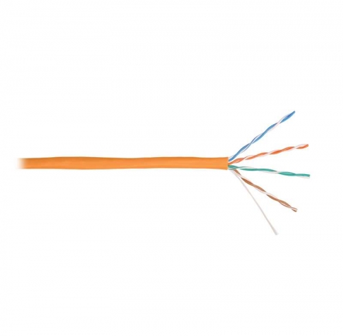 Кабель NIKOLAN U/UTP 4 пары кат.5e (класс D) тест по ISO/IEC 100МГц ож BC (чистая медь) 24AWG (0.50мм) внутр. LSZH нг(А)-HFLTx оран.(уп.305м) NIKOMAX NKL 4100C-OR 494156