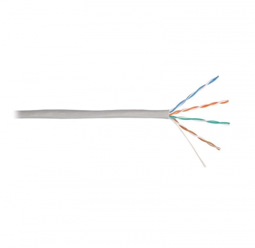 Кабель NIKOLAN U/UTP 4 пары кат.5e (класс D) тест по ISO/IEC 100МГц ож BC (чистая медь) 24AWG (0.50мм) внутр. PVC нг(А) сер. (уп.305м) NIKOMAX NKL 4100A-GY 494157