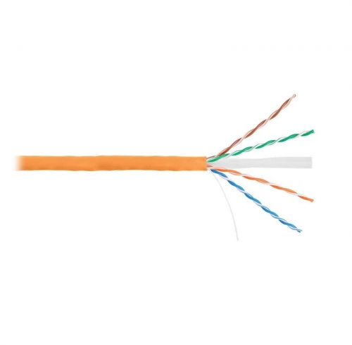 Кабель NIKOLAN U/UTP 4 пары кат.6 (класс E) тест по ISO/IEC 250МГц ож BC (чистая медь) 23AWG (0.57мм) внутр. LSZH нг(А)-HFLTx оран. (уп.305м) NIKOMAX NKL 4140C-OR 494154