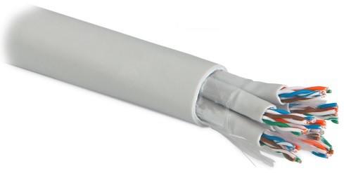 Кабель UUTP16W-C5-S24-IN-LSZH-GY (UTP16W-C5-SOLID-IN-LSZH) витая пара U/UTP кат. 5; 16 пар (4 пары (24 AWG)х4) одножильн. (solid) каждый 4х парник - LSZH оболочка нг(С) (-HF –20град.C - +60град.C) сер. Hyperline 46006 401738