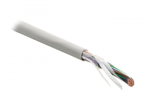 Кабель UUTP25-C3-S24-IN-LSZH-GY (UTP25-C3-SOLID-INDOOR-LSZH) витая пара U/UTP неэкранир. кат.3 25 пар (24 AWG) ож (solid) LSZH нг(C)-HF (–20град.C – +60град.C) сер. Hyperline 46727 397059