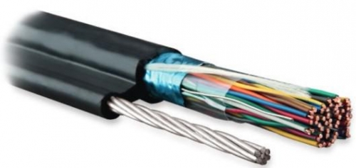 Кабель витая пара FUTP25-C3-S24-SW-OUT-PE-BK F/UTP кат.3 25 пар (24 AWG) ож (solid) экран - фольга с метал. тросом внешн. UV PE черн. Hyperline 36333 1203285