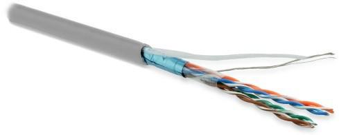 Кабель витая пара FUTP4-C5E-P26-IN-LSZH-GY-305 F/UTP кат.5e 4 пары (26 AWG) мж (patch) экран - фольга LSZH нг(С)-HF сер. (уп.305м) Hyperline 236282 1203262
