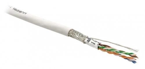 Кабель витая пара SFUTP4-C6-P26-IN-LSZH-GY-500 SF/UTP кат.6 4 пары (26 AWG) мж (patch) экран - фольга + медная оплетка LSZH сер.(уп.500м) Hyperline 236294 442029