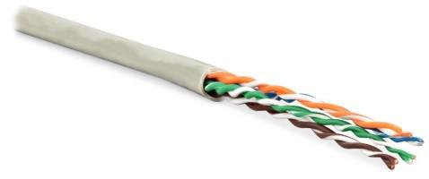 Кабель витая пара UUTP4-C6-P24-NCR-IN-LSZH-GY-100 U/UTP кат.6 4 пары (24 AWG) мж (patch) без разделит. LSZH нг(С)-HF сер. (уп.100м) Hyperline 243616 1203276