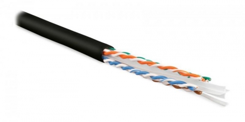 Кабель витая пара UUTP4-C6-S23-IN-LSZH-BK-100 U/UTP кат.6 4 пары (23 AWG) ож (solid) с разделит. LSZH нг(С)-HF черн. - (уп.100м) Hyperline 273519 1203240