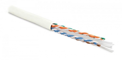 Кабель витая пара UUTP4-C6-S23-IN-LSZH-WH-100 U/UTP кат.6 4 пары (23 AWG) ож (solid) с разделит. LSZH нг(С)-HF бел. - (уп.100м) Hyperline 273520 1203229