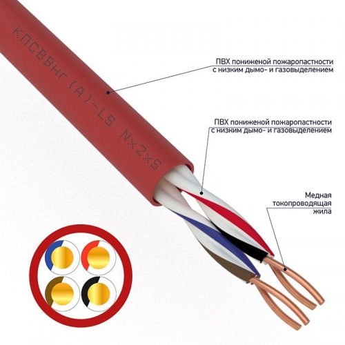 Кабель КПСВВнг(А)-LS 2х2х0.75 (м) Rexant 01-4866 513886