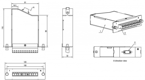 Кассета волоконно-оптическая FO-CSS-W120H32-9-1MTPM-12LC-BL MTP (папа) 120х32мм 12LC адаптеров (син.) 12 волокон OS2 10Gig Hyperline 48098 1202841