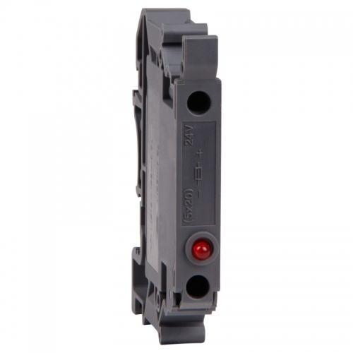 Клемма для предохранителей с индикатором OptiClip TB 4 HESILED 24В (5х20) 6.3А (0.5-6) черн. КЭАЗ 249885 1214034