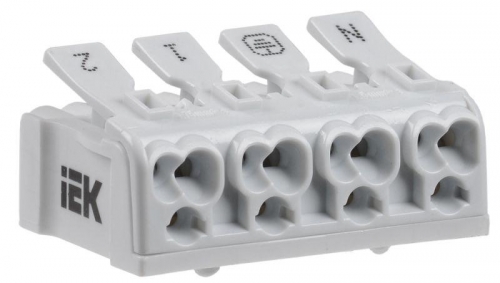 Клемма пружинная соединительная КСПн4-2L+N+PE ИЭК UKZ-B06-4P-F1-E0-10 326852