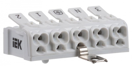 Клемма пружинная соединительная КСПнз5-3L+N+PE ИЭК UKZ-B06-5P-F1-E1-10 326857
