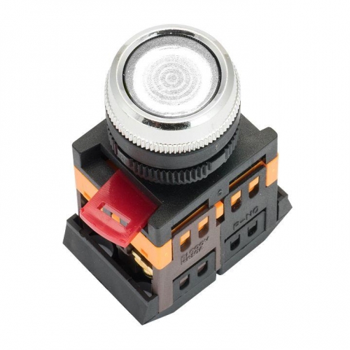 Кнопка ABLFS-22 с подсветкой бел. NO+NC 230В PROxima EKF ablfs-22-w 483585