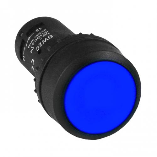 Кнопка SW2C-11 возвратная син. NO+NC EKF sw2c-11s-b 264343