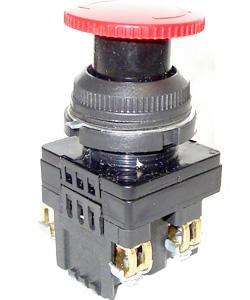 Кнопка КЕ-141/5 (1р) красн. гриб с фикс. 10А 660В IP54 Электротехник ET529347 482547
