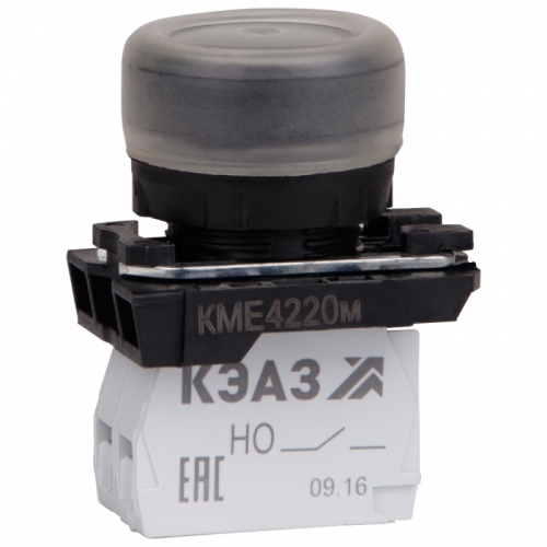 Кнопка КМЕ 4220м 2но+0нз цилиндр IP65 черн. КЭАЗ 248245 1214077