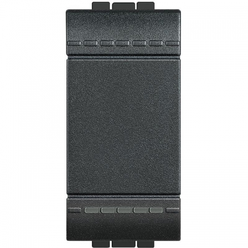 Кнопка с авт. клем. размер 1мод. LivingLight антрацит Leg BTC L4005A 1040838