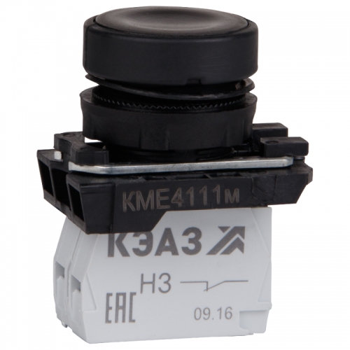 Кнопка управления КМЕ4111м 1но+1нз IP40 цилиндр черн. КЭАЗ 248240 460374