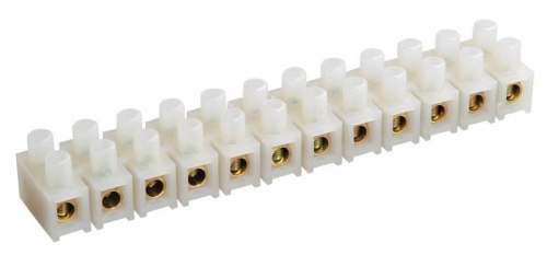 Колодка клеммная ЗВИ-10 2.5-6кв.мм 12пар ПВХ ИЭК UZV3-010-06 105363