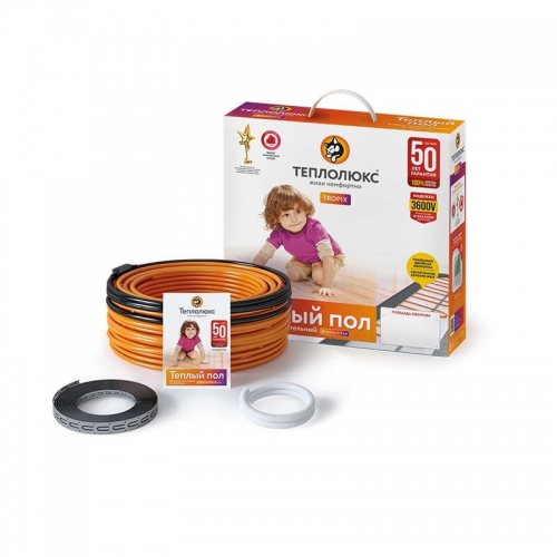 Комплект "Теплый пол" (кабель) Tropix ТЛБЭ 156.5м/3500Вт Теплолюкс 2208353 510643