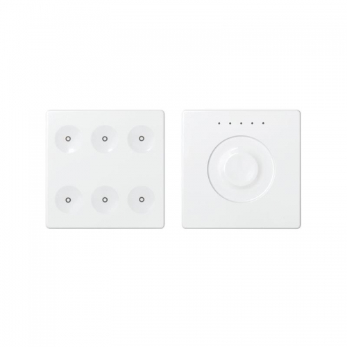 Комплект выключателя 6-кл. сенсорн. + регулятор KNX; RJ12 бел. Simon82 Sense 8400671-030 417489