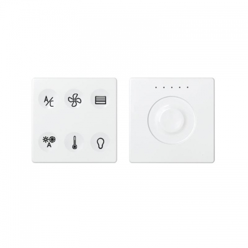 Комплект выключателя 6-кл. сенсорн. + регулятор Т2 KNX; RJ12 бел. Simon82 Sense 8400674-030 417472
