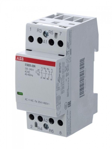 Контактор ESB25-22N-06 модульный (25А АС-1 2НО+2НЗ) катушка 230В AC/DC ABB 1SAE231111R0622 1247152