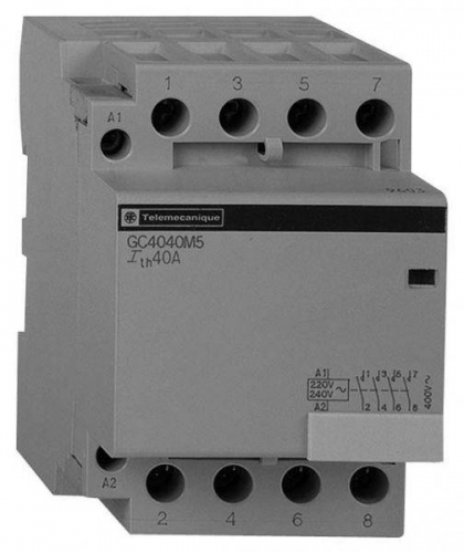 Контактор модульный 3п (3НО) 63А цепь управления 220В 50Гц SchE GC6330M5 1055412