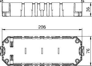 Коробка монтажная 208х76х36 для лючка GB3 OBO 7407324 226729