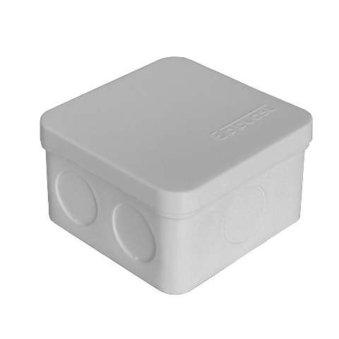Коробка распр. ОП 75х75х45 7 выходов без гермовводов IP54 крышка защелкивающаяся сер. Epplast 225332 516719